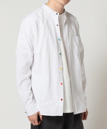 ARCADE（アーケード）の「春 バンドカラー オックスフォードシャツ 選べるマルチ釦&ノーマル釦（シャツ/ブラウス）」