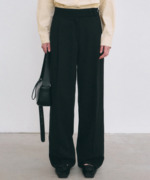 MINIMAL CLASSIC PINTUCK SLACKS_BLACK