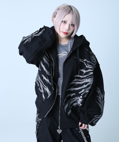 CRIMSON GHOST HOODIE(クリムゾン ゴースト フーディー)ビッグシルエット ジップアップ パーカー