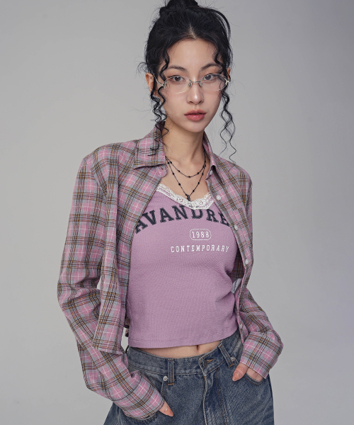 AVANDRESS(アバンドレス )の「Slender Check Shirt BLUE(シャツ/ブラウス・レディース・ブルー・MEDIUM/SMALL)」の3枚目の写真