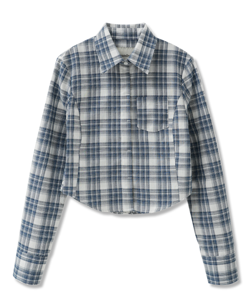 AVANDRESS(アバンドレス )の「Slender Check Shirt BLUE(シャツ/ブラウス・レディース・ブルー・MEDIUM/SMALL)」の5枚目の写真