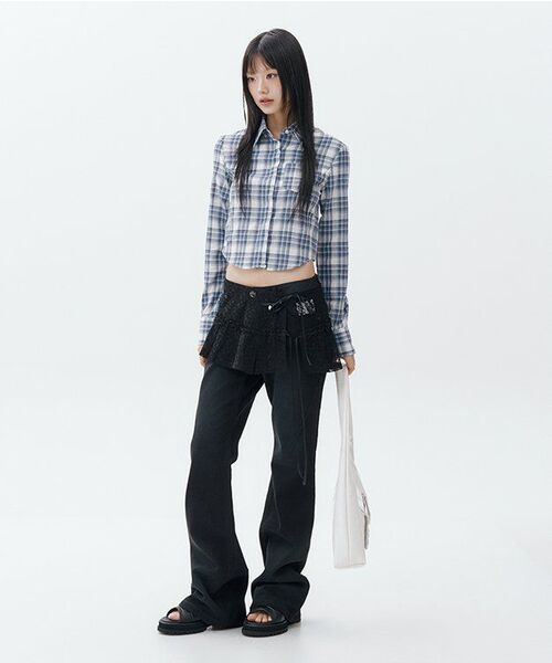 AVANDRESS(アバンドレス )の「Slender Check Shirt BLUE(シャツ/ブラウス・レディース・ブルー・MEDIUM/SMALL)」の10枚目の写真