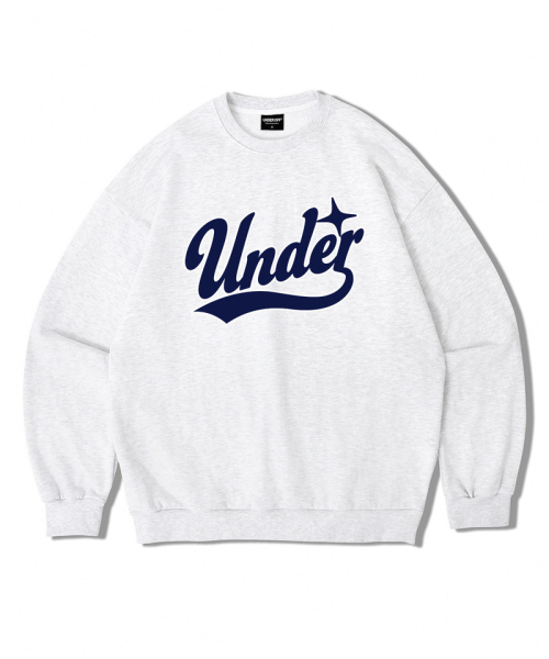 UNDEROFF（アンダーオフ）の「オーバーサイズマンツーマンスウェットアンダーベースボールロゴカモ（スウェット・レディース・オートミール・SMALL/MEDIUM/LARGE/X-LARGE）」の4枚目の写真