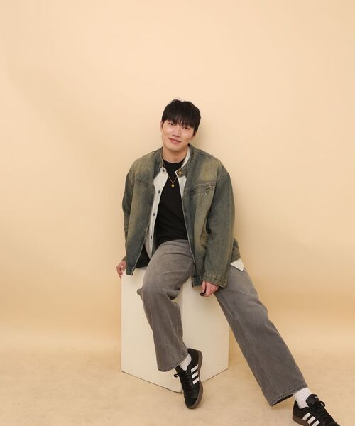 MUSINSA STANDARD（ムシンサスタンダード）の「ビッグブラシワイドデニムパンツ[グレー]（デニムパンツ・メンズ・その他・26/27/28/29/30/31/32/33/34/36/38/40/42）」の7枚目の写真
