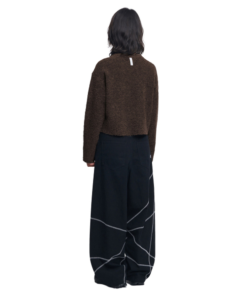 NOMANUAL(NOMANUAL)の「REVERSIBLE WOOL HAIRY KNIT - BROWN(ニット/セーター・レディース・その他・SMALL/FREE)」の6枚目の写真