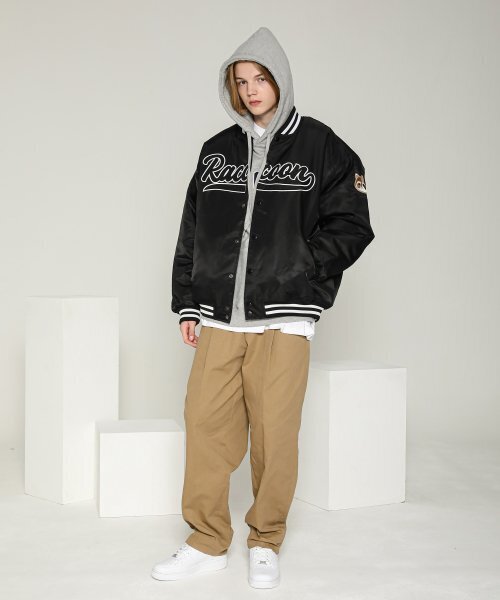 TAKEASY（テイクイージー）の「ラクベースボールオーバージャケット（ブラック）（スタジャン・メンズ・その他・SMALL/MEDIUM/LARGE）」の4枚目の写真