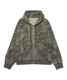 WOKE EDGE / ウォークエッジ SPLAYED CAMO ZIP HOODIE（パーカー