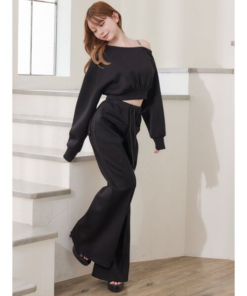 EATME（イートミー）の「【SETUP】ダンボールセンターピンタックフレアパンツ（その他パンツ・レディース・オフホワイト/グレー/ブラック・FREE）」の14枚目の写真