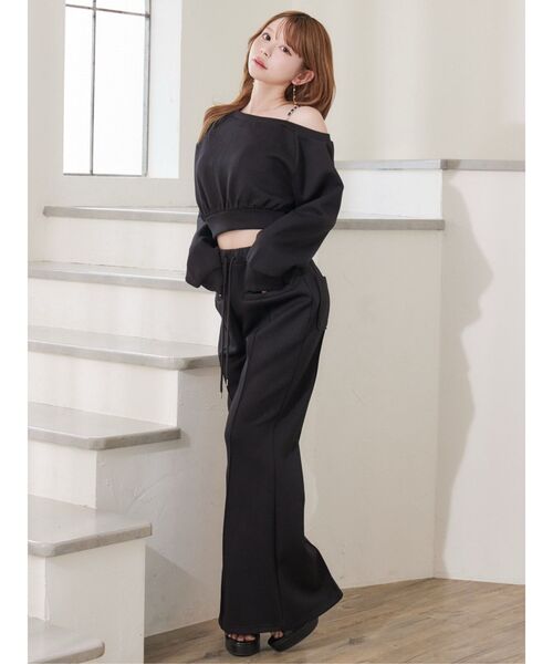 EATME（イートミー）の「【SETUP】ダンボールセンターピンタックフレアパンツ（その他パンツ・レディース・オフホワイト/グレー/ブラック・FREE）」の16枚目の写真