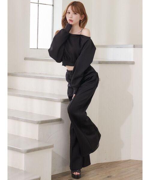 EATME（イートミー）の「【SETUP】ダンボールセンターピンタックフレアパンツ（その他パンツ・レディース・オフホワイト/グレー/ブラック・FREE）」の17枚目の写真