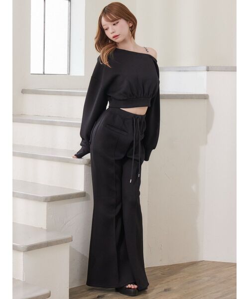 EATME（イートミー）の「【SETUP】ダンボールセンターピンタックフレアパンツ（その他パンツ・レディース・オフホワイト/グレー/ブラック・FREE）」の18枚目の写真