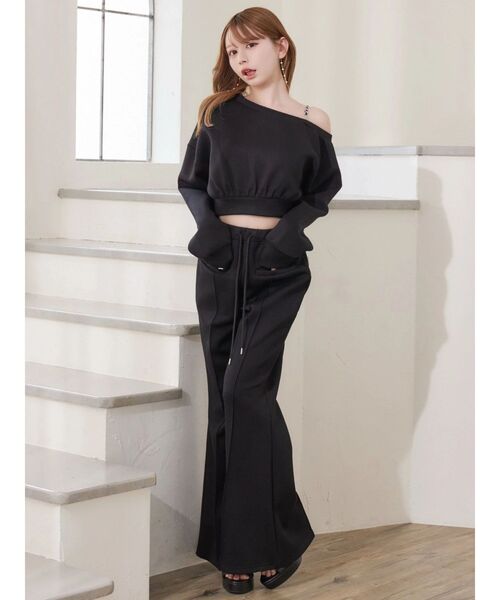 EATME（イートミー）の「【SETUP】ダンボールセンターピンタックフレアパンツ（その他パンツ・レディース・オフホワイト/グレー/ブラック・FREE）」の5枚目の写真