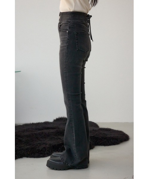 セール】AZUL DENIM H/Wバックリボンフレアデニム（デニムパンツ