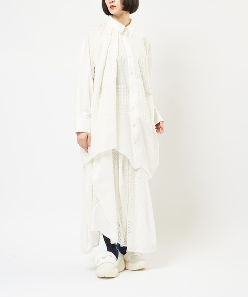 gomme(ゴム)の「フラワービッグブラウス(シャツ/ブラウス・レディース・ブラック/アイボリー・MEDIUM)」の7枚目の写真