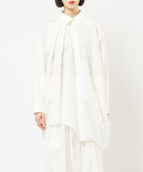 gomme(ゴム)の「フラワービッグブラウス(シャツ/ブラウス・レディース・ブラック/アイボリー・MEDIUM)」の11枚目の写真