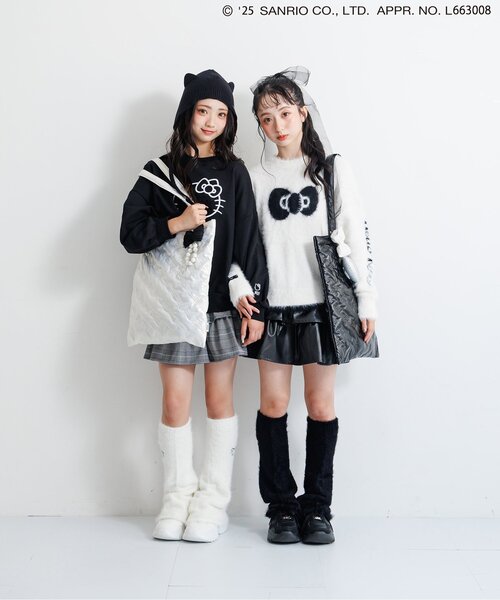 algy(アルジー)の「りぼんキルトトート(トートバッグ・キッズ・オフホワイト/ブラック・FREE)」の6枚目の写真