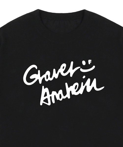 GRAVER（グレーバー）の「[UNISEX]図面ロゴスマイル半袖_ブラック（Tシャツ/カットソー・レディース・ブラック・SMALL/MEDIUM/LARGE/X-LARGE）」の3枚目の写真