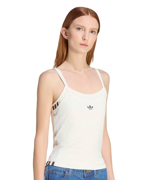 adidas（アディダス）の「adidas DOUBLE LAYERED TANK TOP / アディダス ダブル レイヤード タンクトップ（タンクトップ・レディース・ホワイト・L/M/S）」の2枚目の写真