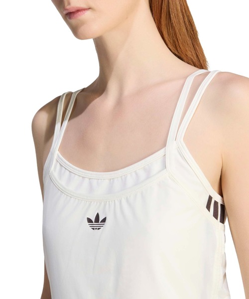 adidas（アディダス）の「adidas DOUBLE LAYERED TANK TOP / アディダス ダブル レイヤード タンクトップ（タンクトップ・レディース・ホワイト・L/M/S）」の3枚目の写真