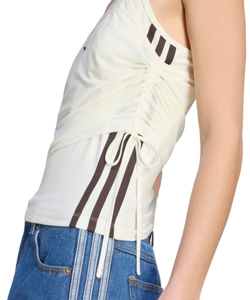 adidas（アディダス）の「adidas DOUBLE LAYERED TANK TOP / アディダス ダブル レイヤード タンクトップ（タンクトップ・レディース・ホワイト・L/M/S）」の5枚目の写真