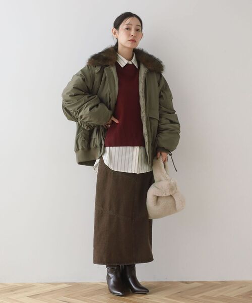 新品☆タグ付き ミリタリーブルゾン セール】・swing by ティペット付ミリタリーブルゾン（ブルゾン