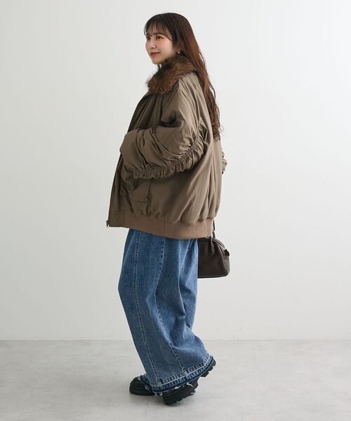 Green　Parks（グリーンパークス）の「・swing by ティペット付ミリタリーブルゾン（ブルゾン・レディース・カーキ/ブラウン/チャコールグレー・FREE）」の17枚目の写真
