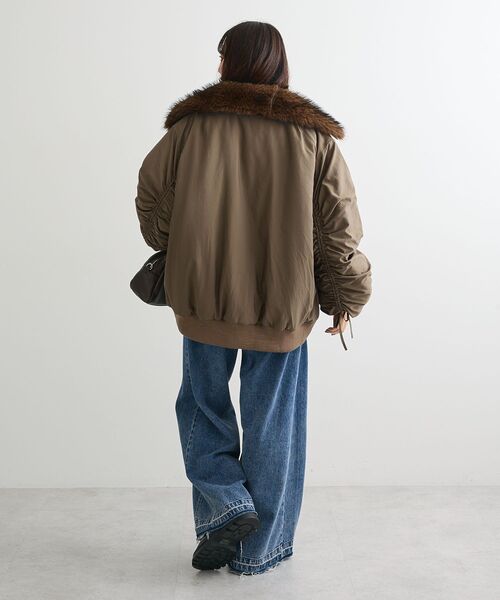 Green　Parks（グリーンパークス）の「・swing by ティペット付ミリタリーブルゾン（ブルゾン・レディース・カーキ/ブラウン/チャコールグレー・FREE）」の18枚目の写真