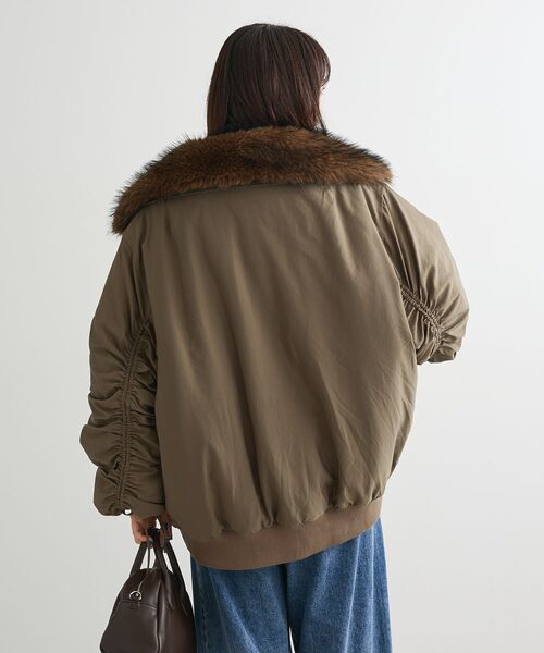 Green　Parks（グリーンパークス）の「・swing by ティペット付ミリタリーブルゾン（ブルゾン・レディース・カーキ/ブラウン/チャコールグレー・FREE）」の21枚目の写真