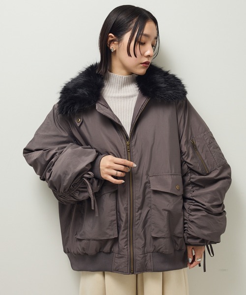 セール】・swing by ティペット付ミリタリーブルゾン（ブルゾン