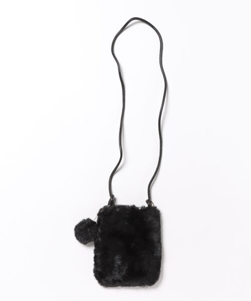 VIBGYOR Women（ヴィブジョー　ウィメン）の「【float】ふわふわ ファー チャーム付きミニショルダーバッグ【6色展開】（ショルダーバッグ・レディース・グレー/ブラック/ベージュ/ホワイト/ブラウン/ピンク・FREE）」の20枚目の写真