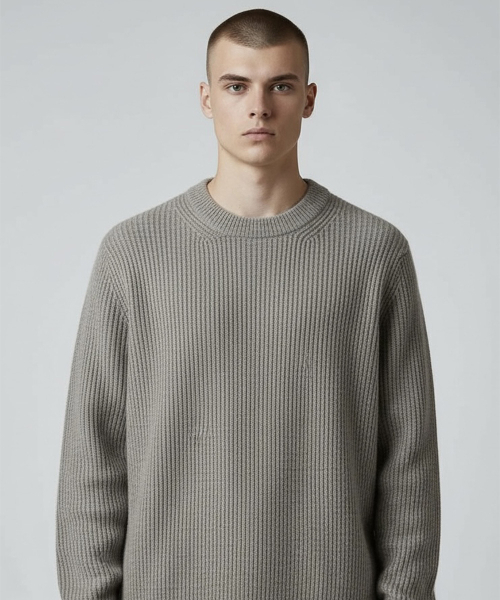 BORN SLIPPY(ボーンスリッピー)の「Soft Hachi Cushion Round Knit (Choco)(ニット/セーター・メンズ・その他・FREE)」の1枚目の写真