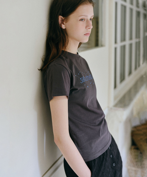 ANDNEEDS(アンドニーズ)の「Starlight half tee (charcoal)(Tシャツ/カットソー・レディース・その他・FREE)」の3枚目の写真