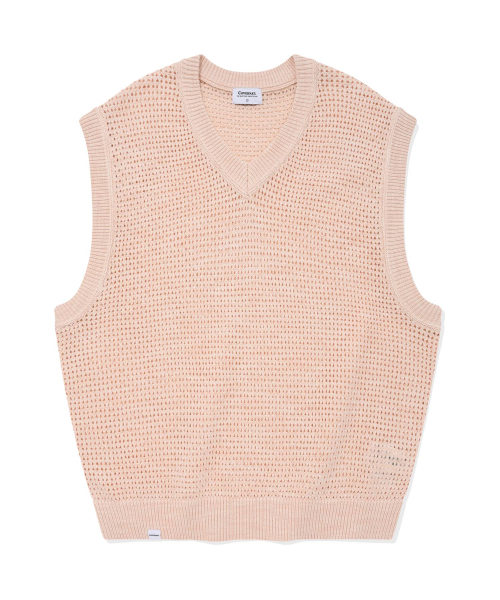 COVERNAT(カバーナット)の「クロシェニットベストサーモン(ベスト・レディース・その他・SMALL/X-LARGE/LARGE/MEDIUM)」の1枚目の写真