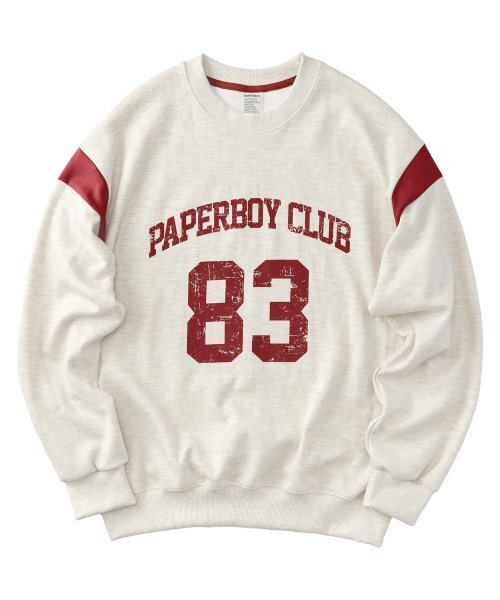 PAPERBOY(ペーパーボーイ)の「配色83 スウェットシャツ - オートミール(スウェット・メンズ・その他・LARGE/MEDIUM/SMALL/X-LARGE)」の1枚目の写真