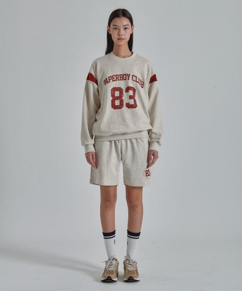 PAPERBOY(ペーパーボーイ)の「配色83 スウェットシャツ - オートミール(スウェット・メンズ・その他・LARGE/MEDIUM/SMALL/X-LARGE)」の2枚目の写真