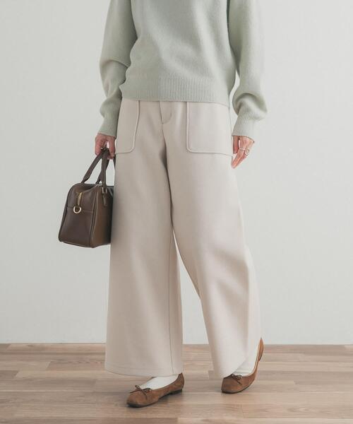 URBAN RESEARCH DOORS（アーバンリサーチドアーズ）の「カットメルトンワイドパンツ（その他パンツ・レディース・ホワイト系その他/チャコールグレー・MEDIUM）」の5枚目の写真