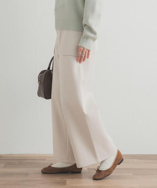 URBAN RESEARCH DOORS（アーバンリサーチドアーズ）の「カットメルトンワイドパンツ（その他パンツ・レディース・ホワイト系その他/チャコールグレー・MEDIUM）」の6枚目の写真