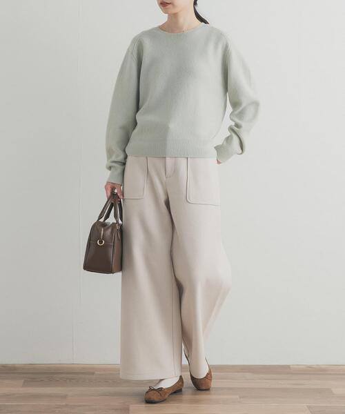 URBAN RESEARCH DOORS（アーバンリサーチドアーズ）の「カットメルトンワイドパンツ（その他パンツ・レディース・ホワイト系その他/チャコールグレー・MEDIUM）」の9枚目の写真