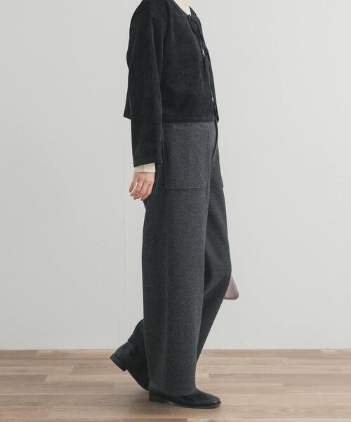 URBAN RESEARCH DOORS（アーバンリサーチドアーズ）の「カットメルトンワイドパンツ（その他パンツ・レディース・ホワイト系その他/チャコールグレー・MEDIUM）」の12枚目の写真