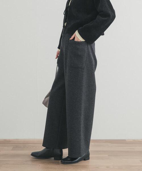 URBAN RESEARCH DOORS（アーバンリサーチドアーズ）の「カットメルトンワイドパンツ（その他パンツ・レディース・ホワイト系その他/チャコールグレー・MEDIUM）」の15枚目の写真