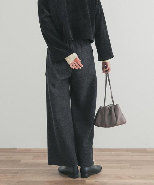 URBAN RESEARCH DOORS（アーバンリサーチドアーズ）の「カットメルトンワイドパンツ（その他パンツ・レディース・ホワイト系その他/チャコールグレー・MEDIUM）」の16枚目の写真