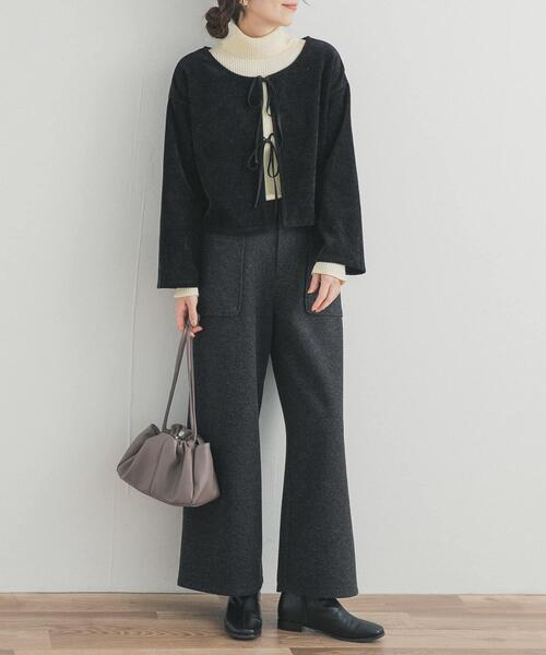 URBAN RESEARCH DOORS（アーバンリサーチドアーズ）の「カットメルトンワイドパンツ（その他パンツ・レディース・ホワイト系その他/チャコールグレー・MEDIUM）」の17枚目の写真