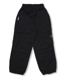 Cargo Twill Wide Jogger Pants Black