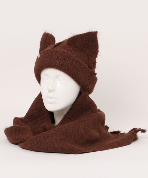 ALPACA CHUNKY EARS BEANIE SCARF（ニットキャップ/ビーニー