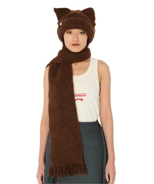 ALPACA CHUNKY EARS BEANIE SCARF（ニットキャップ/ビーニー