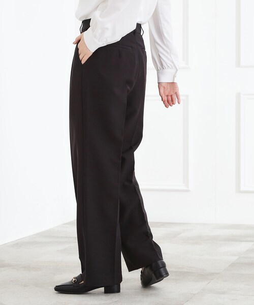 grove（グローブ）の「【マシンウォッシュ／防シワ/SS-3L】ストレッチワイドパンツ（その他パンツ・レディース・ネイビー/ブラック/ナチュラル・02/03/00/01/04/05）」の16枚目の写真