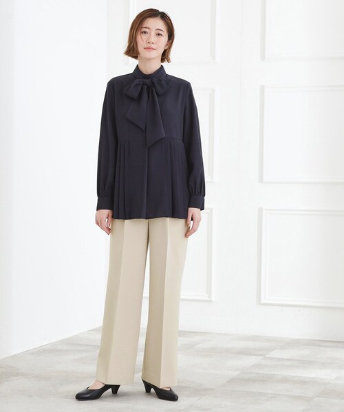 grove（グローブ）の「【マシンウォッシュ／防シワ/SS-3L】ストレッチワイドパンツ（その他パンツ・レディース・ネイビー/ブラック/ナチュラル・02/03/00/01/04/05）」の21枚目の写真