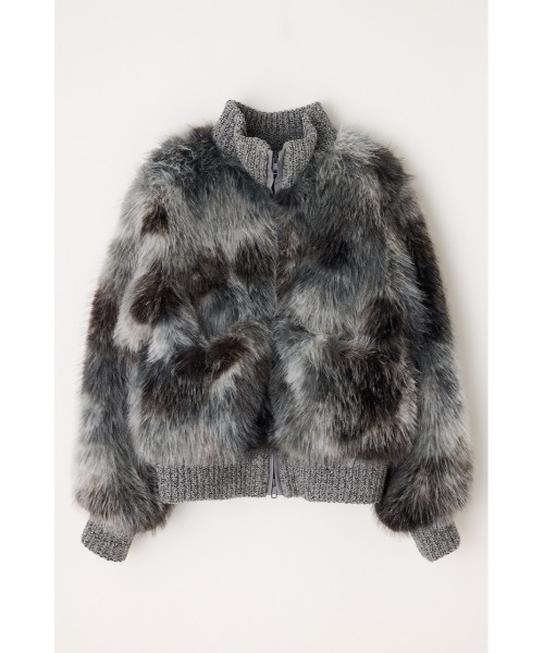 MIX KNIT FAUX FUR ブルゾン（ブルゾン）｜LAGUA GEM（ラグアジェム