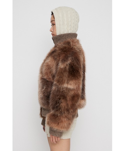 MIX KNIT FAUX FUR ブルゾン（ブルゾン）｜LAGUA GEM（ラグアジェム