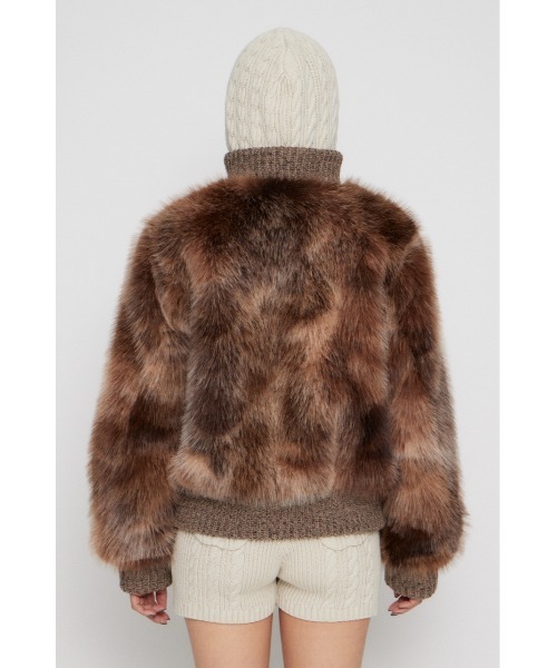 MIX KNIT FAUX FUR ブルゾン（ブルゾン）｜LAGUA GEM（ラグアジェム